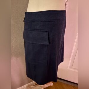 Banana Republic Factory | nwt sz 6 | Herringbone Linen-blend Navy Mini Skirt